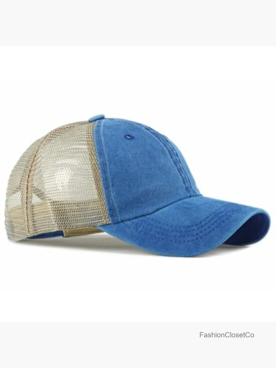 Vintage Washed Trucker Hat Distressed Adjustable Mesh Baseball Cap for Outdoor main image 6